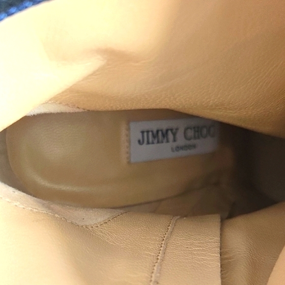 Jimmy Choo 'MADRA 130' Coarse Glitter Ankle Boots, Electric Blue Mix *Size 38* - Picture 5 of 9